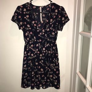Floral refound mini dress